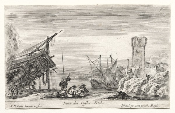 View of the Italian Coast. Creator: Stefano Della Bella (Italian, 1610-1664).