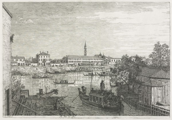 Views: The Harbor at Dolo, 1735-1746. Creator: Antonio Canaletto (Italian, 1697-1768).