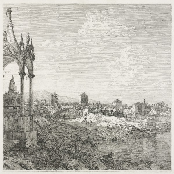 Views: The Sepulcher of a Bishop, 1735-1746. Creator: Antonio Canaletto (Italian, 1697-1768).