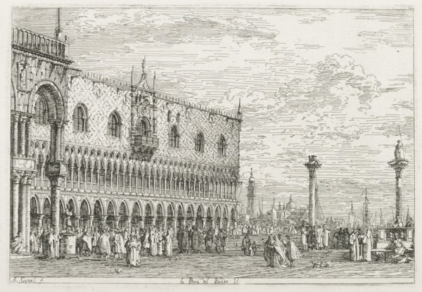 Views: The Stone of Proclamation at Venice, 1735-1746. Creator: Antonio Canaletto (Italian, 1697-1768).