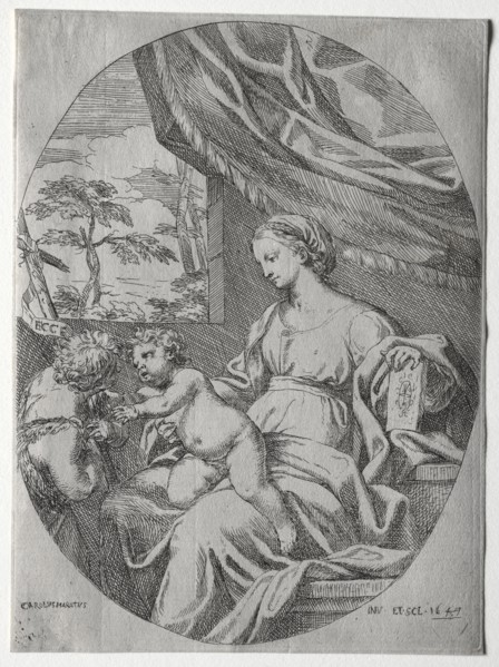 Virgin and Child with the Infant St. John, 1647. Creator: Carlo Maratti (Italian, 1625-1713).