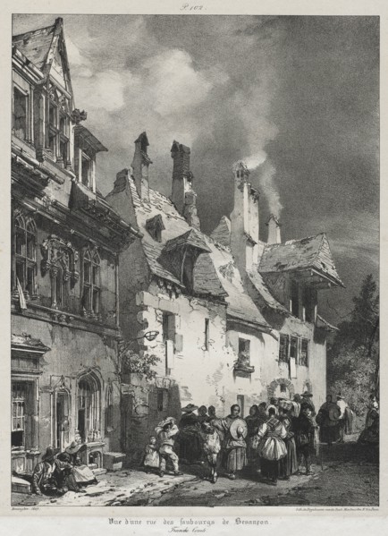 Voyages pittoresques et romantiques dans lancienne France, Franche-Comté..., 1825. Creator: Richard Parkes Bonington (British, 1802-1828).