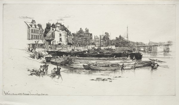 Whistler's House, Old Chelsea, 1863. Creator: Francis Seymour Haden (British, 1818-1910).