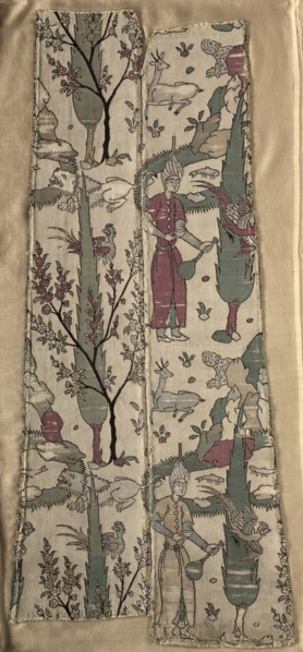 Wine bearers in landscape, from a robe, 1525-1550. Creator: Unknown.