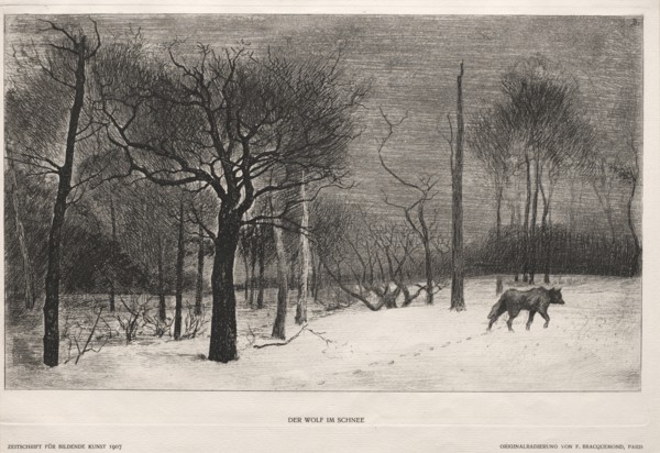 Winter, 1862. Creator: Félix Bracquemond (French, 1833-1914); Bildende Kunst.