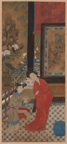 Yang Guifei Leaving the Bath, 1700s. Creator: Unknown.