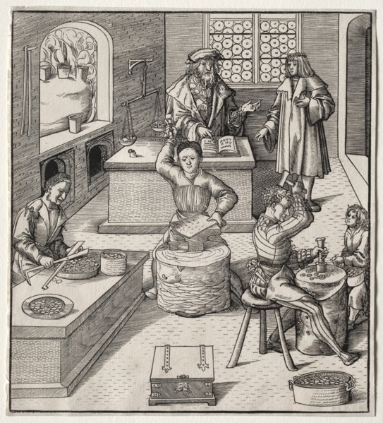 Young Maximilian in the Mint. Creator: Leonhard Beck (German, c. 1480-1542).