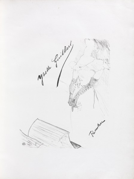 Yvette Guilbert-English Series: Frontispiece, 1898. Creator: Henri de Toulouse-Lautrec (French, 1864-1901).