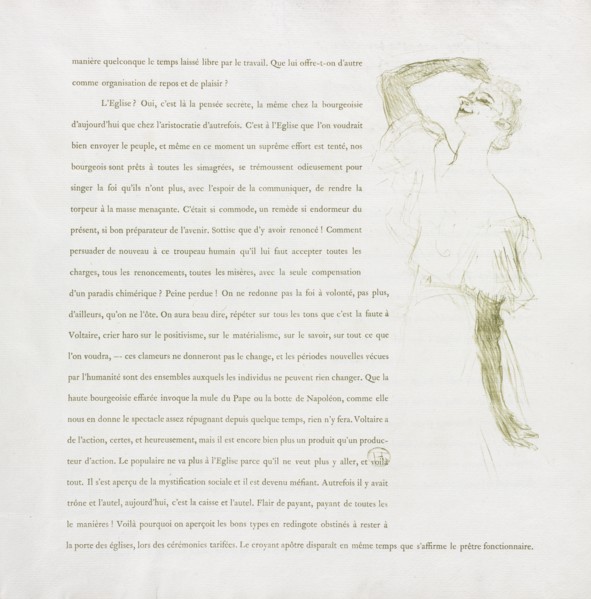 Yvette Guilbert-French Series: No. 7, 1894. Creator: Henri de Toulouse-Lautrec (French, 1864-1901).