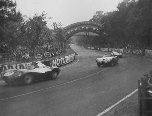 Jaguar D type, Rolt/Hamilton 1955 Le Mans. Creator: Unknown.