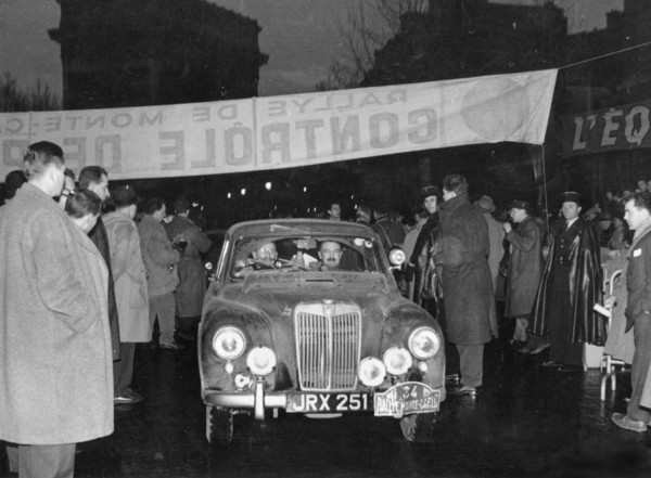 MG Magnette ZA  1956 Monte Carlo rally, Grant/Davis. Creator: Unknown.