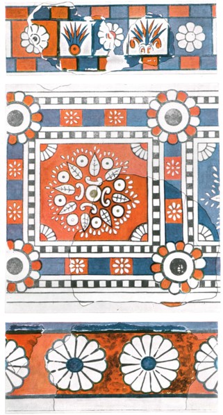 Fragments of mural paintings, palace of Tukulti-Ninurta I, Kar-Tukulti-Ninurta, Assyria, (1928). Creator: Unknown.