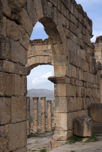 Algeria, Djemila, Cardo view