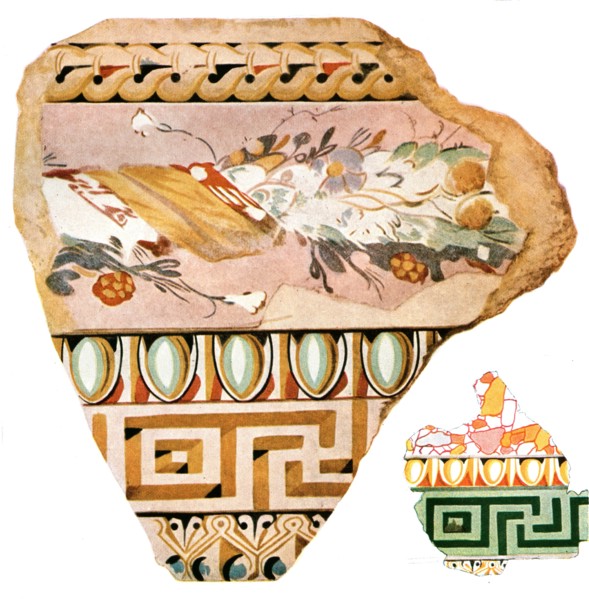 Fragments of decoration from Delos, Greece, (1928). Creator: Unknown.