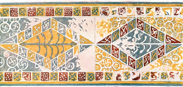 Frieze in the church at Saint-Pierre-de-Clages, Switzerland, (1928). Creator: Unknown.