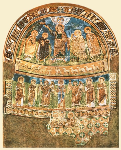 Mural painting in the apse of S. Maria in Pallara...Rome, Italy, (1928).  Creator: Unknown.