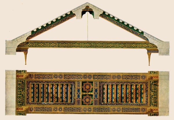 Wooden ceiling in the nave of Monreale Cathedral, Palermo, Sicily, Italy, (1928). Creator: Unknown.