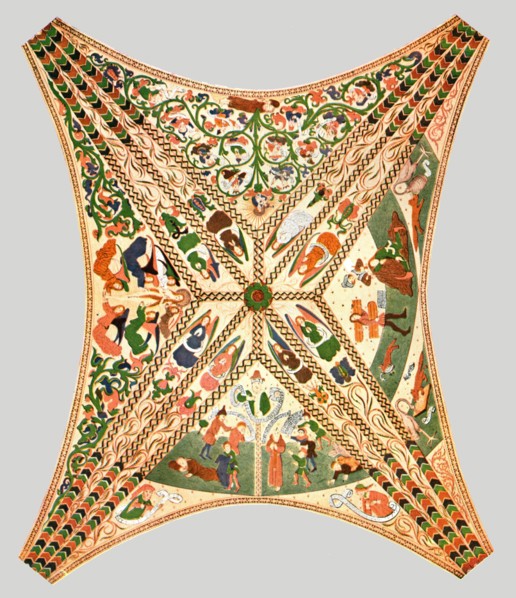 Ceiling decoration in Floda Church, Flodafors, Södermanland County, Sweden, (1928). Creator: Unknown.