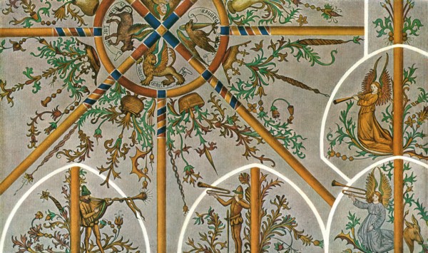 Decoration in Stedum Church, Groningen, Netherlands, (1928).  Creator: Unknown.