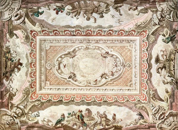 Design for a ceiling-painting, Netherlands, (1928). Creator: Unknown.