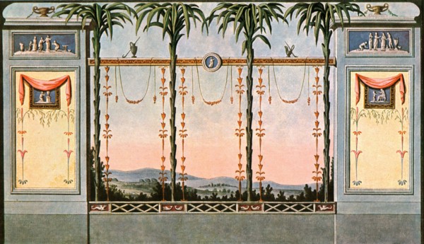 'Mural decoration of a gallery-hall abutting on a garden', Leipzig, Germany, (1928). Creator: Unknown.