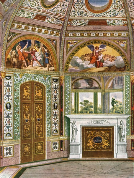 Decoration in the Octagon (Garden Pavilion) in Buckingham Palace, London, (1928). Creator: Unknown.