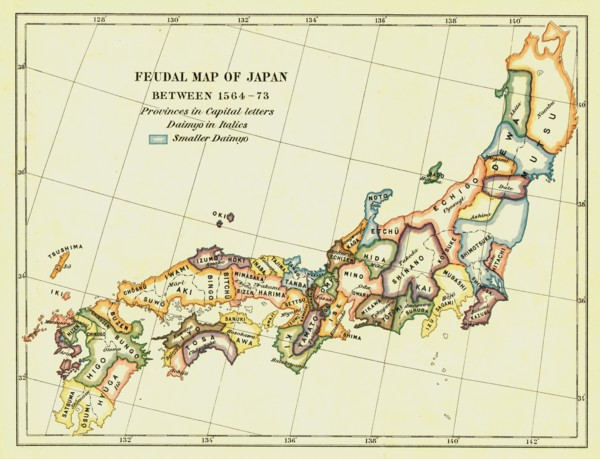 Feudal Map of Japan between 1564 -73', (1903). Creator: Unknown.