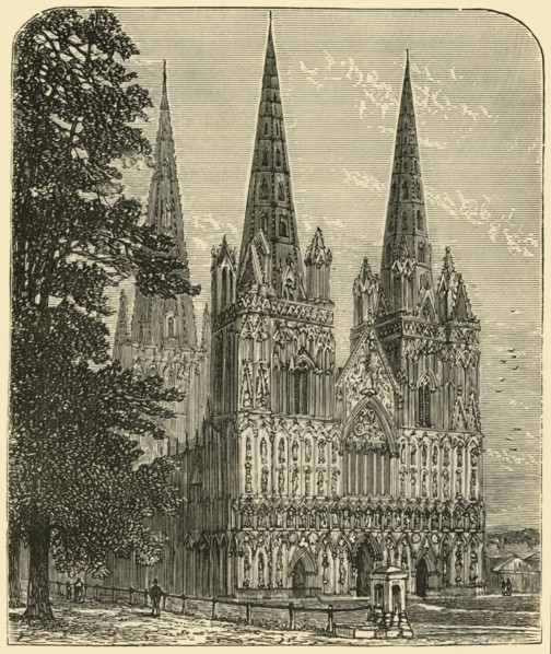 'Lichfield Cathedral - The West Front', 1898. Creator: Unknown.
