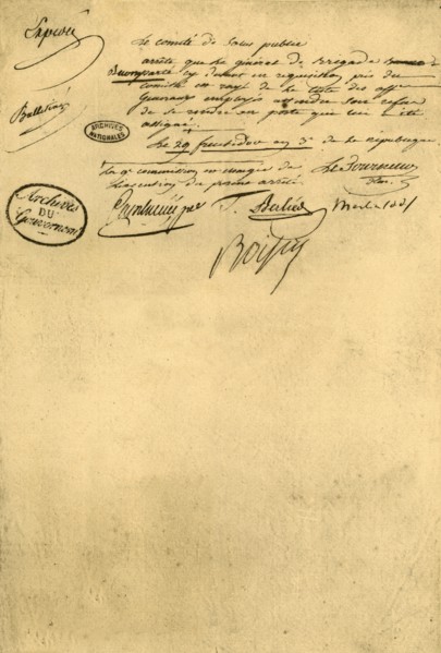 Decree of the Committee for Public Health, 5 September 1795, (1921). Creator: Unknown.