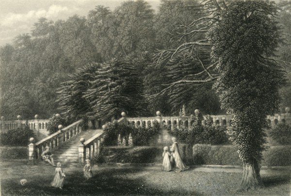 'The Terrace, Haddon Hall', c1870.
