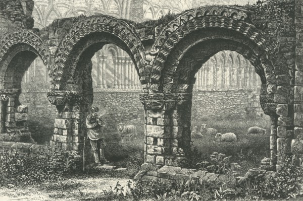 'Chapter House, Much Wenlock Abbey', c1870.