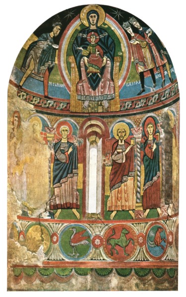 Fresco in the church of Santa Maria de Taüll, Catalonia, Spain, (1928). Creator: Unknown.