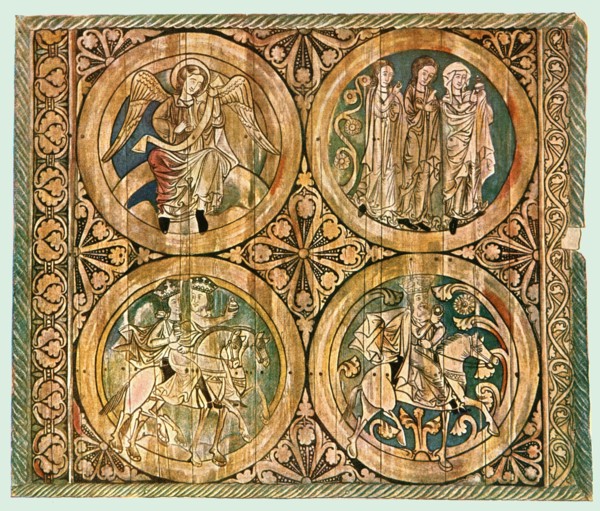 Painted wooden ceiling, Dädesjö Old Church, Småland, Sweden, (1928). Creator: Unknown.