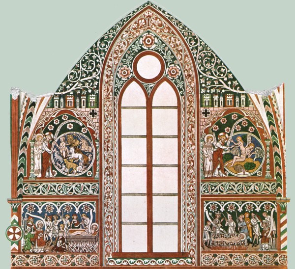 Mural painting in Wienhausen Abbey, Lower Saxony, Germany, (1928). Creator: Unknown.
