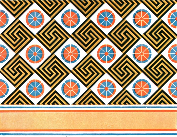 Painted ceiling in the Tomb of Enene at Thebes, Egypt, (1928). Creator: Unknown.