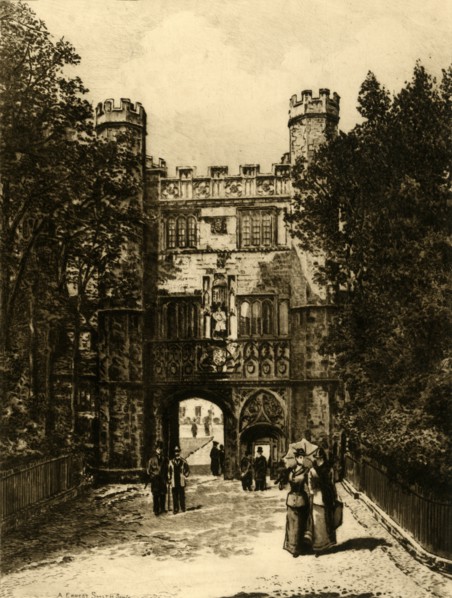'Gateway of Trinity College, Cambridge', 1898. Creator: Unknown.