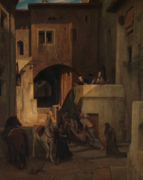 The Good Samaritan, by 1853. Creator: Alexandre Gabriel Decamps.