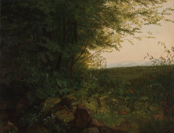 At the Edge of the Forest, ca. 1820. Creator: August Heinrich.