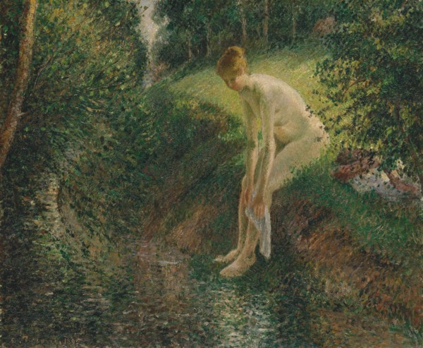 Bather in the Woods, 1895. Creator: Camille Pissarro.