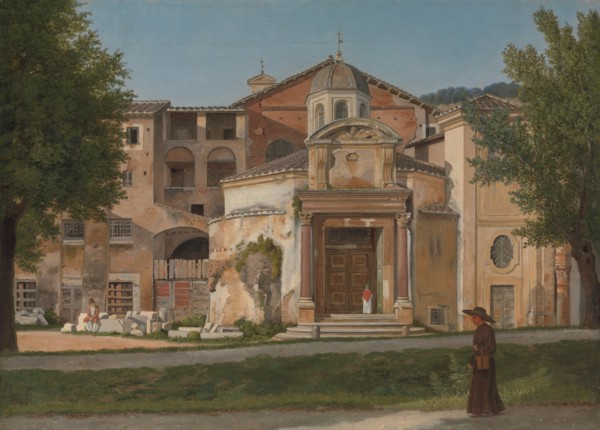A Section of the Via Sacra, Rome (The Church of Saints Cosmas and Damian), ca. 1814-15. Creator: CW Eckersberg.