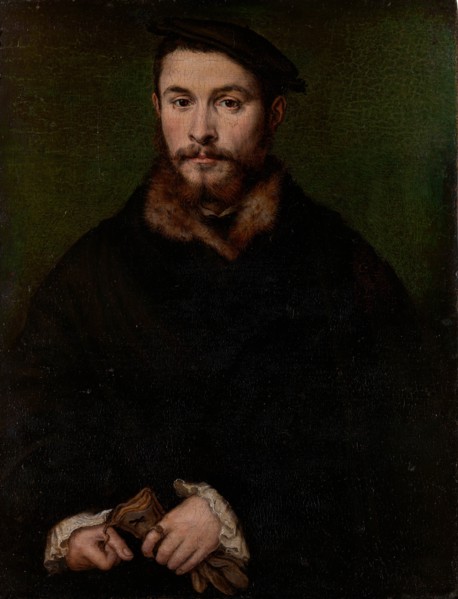 Portrait of a Man with Gloves, ca. 1535. Creator: Corneille de Lyon.