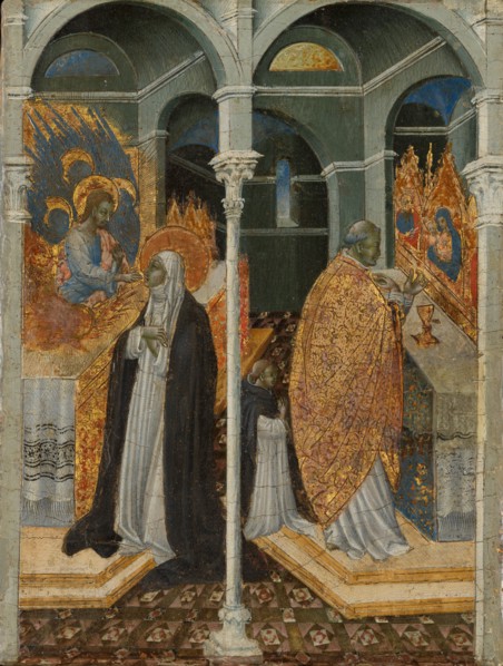 The Miraculous Communion of Saint Catherine of Siena. Creator: Giovanni di Paolo.