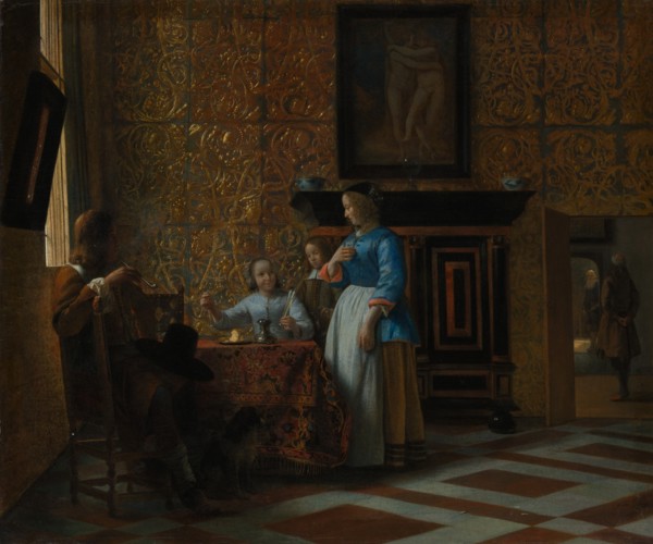 Leisure Time in an Elegant Setting, ca. 1663-65. Creator: Pieter de Hooch.