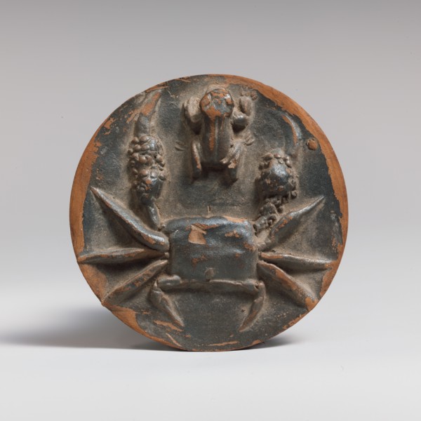 Terracotta tondo from a bowl, 4th century B.C. Creator: Unknown.