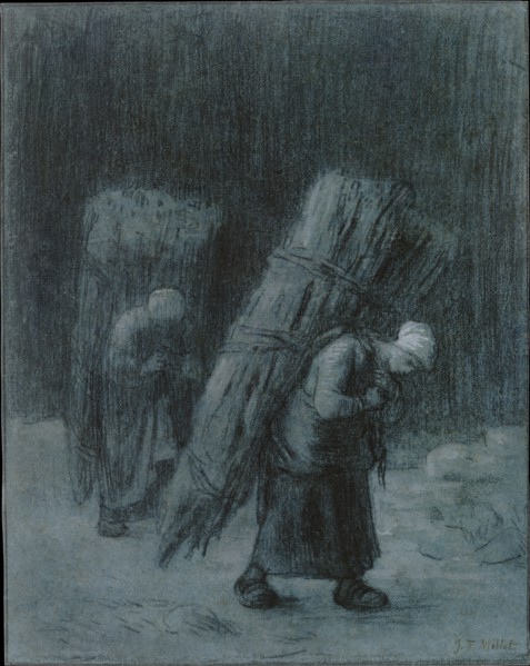 Women Carrying Faggots, ca. 1858. Creator: Jean Francois Millet.