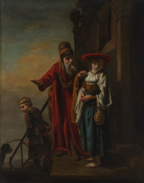 Abraham Dismissing Hagar and Ishmael, 1653. Creator: Nicolaes Maes.
