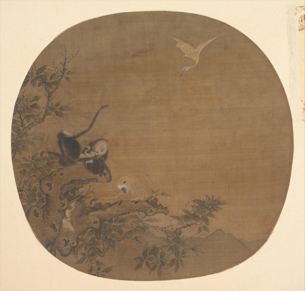 Gibbons Raiding an Egret's Nest, late 12th century. Creator: Unknown.
