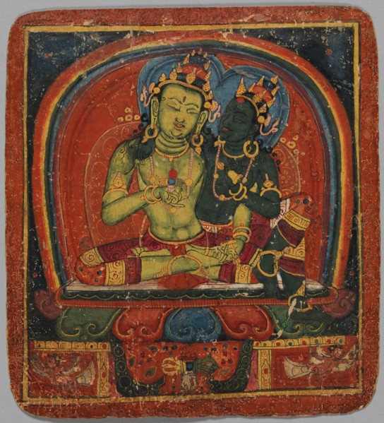 Initiation Card (Tsakalis): Amoghasiddhi, early 15th century. Creator: Unknown.