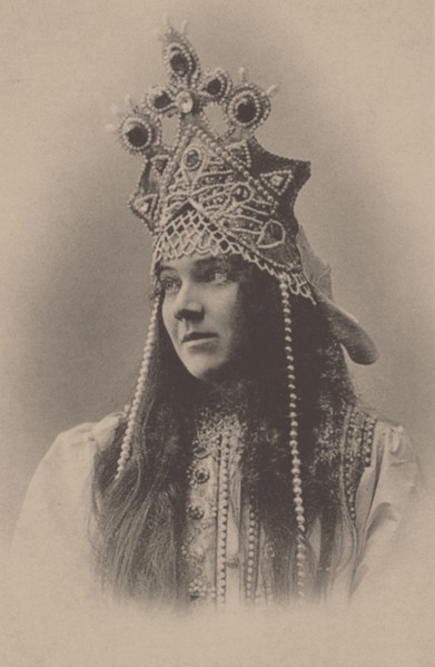 Portrait of Nadezhda Ivanovna Zabela-Vrubel (1868-1913) as Marfa in the opera The Tsar's Bride, 1899 Creator: Anonymous.