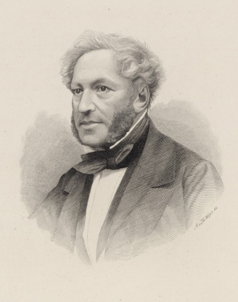 Portrait of pianist and composer Ignaz Moscheles (1794-1870) , c. 1850. Creator: Weger, August (1823-1892).